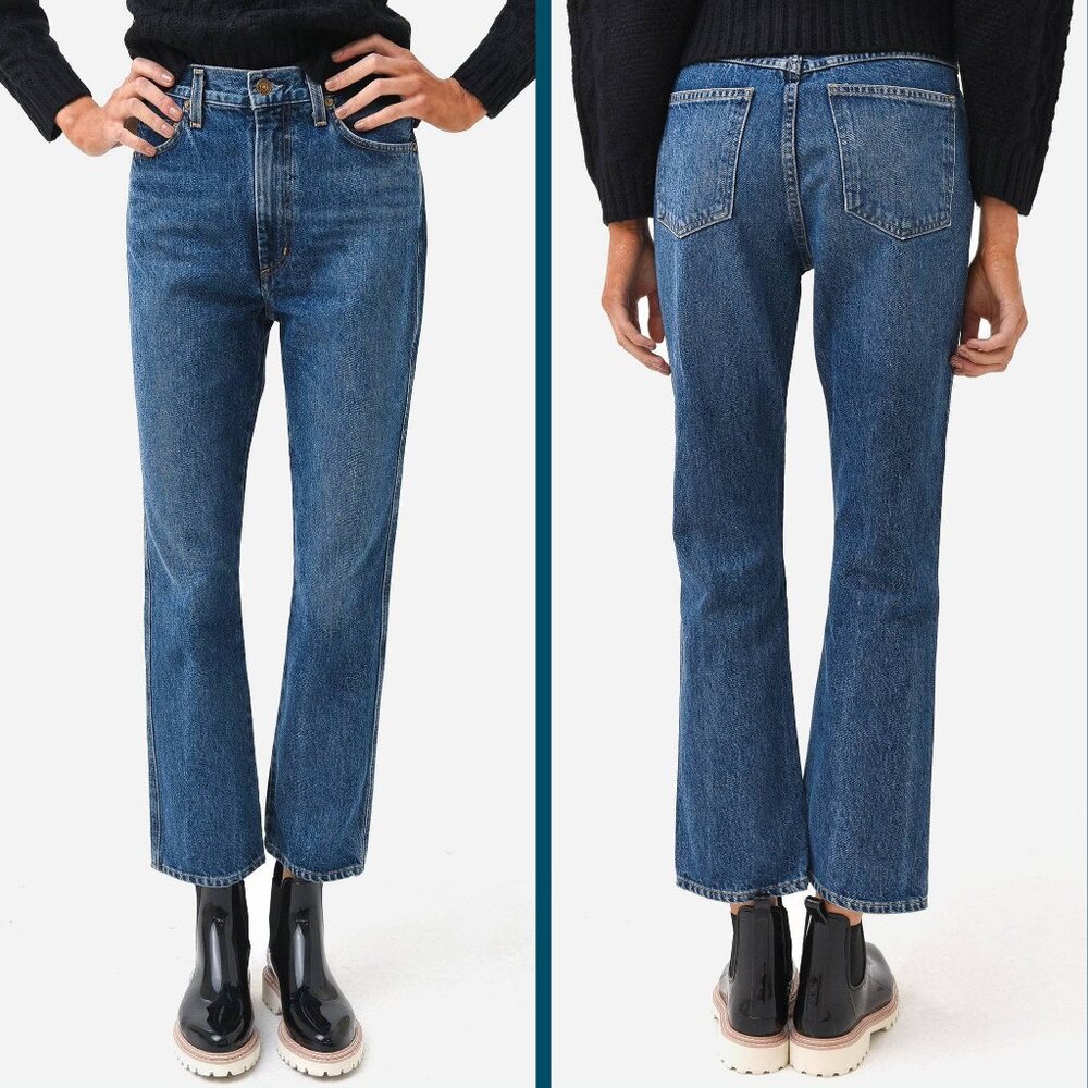AGOLDE Women's Pinch Waist High Rise Kick Jeans Medium Wash Size 24